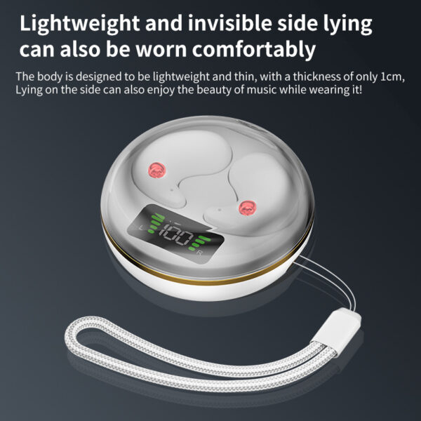 New Bluetooth Wireless TWS Sleep Headphones Binaural Mini Portable Digital Display