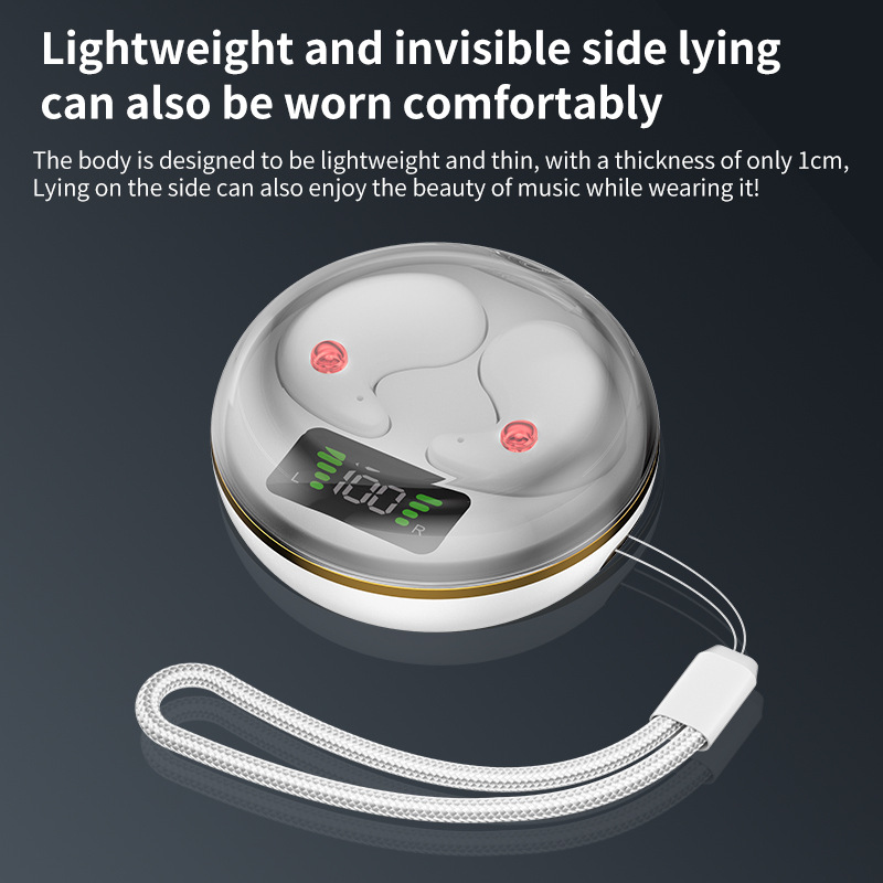 New Bluetooth Wireless TWS Sleep Headphones Binaural Mini Portable Digital Display
