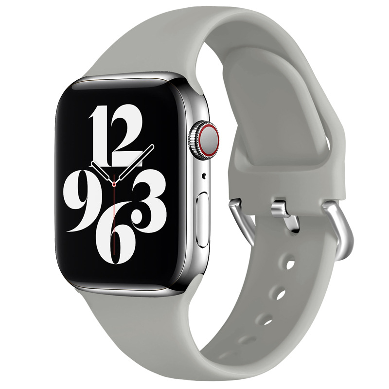 Pure Color Sports Reverse Buckle Strap For Apple Watch Silicone Strap - Image 3