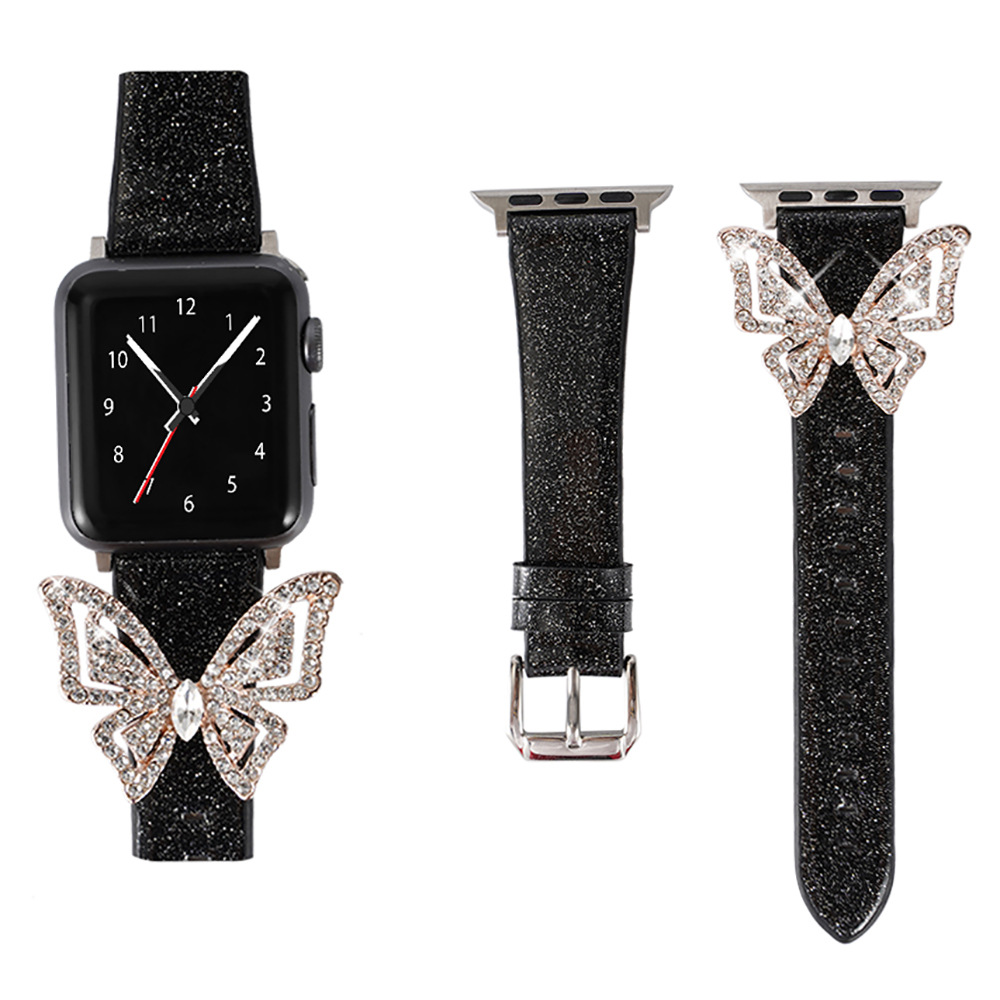 Apple Watch With Glitter Diamond Butterfly - Image 3