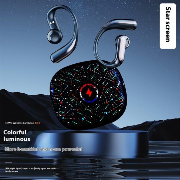 H8 Starry Sky Screen Ear-mounted Sports Non In-ear Ows Wireless Bluetooth Headset