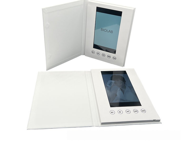 Brochure Paper Blank 7-inch Greeting Card White Hardcover Video Book - Image 2