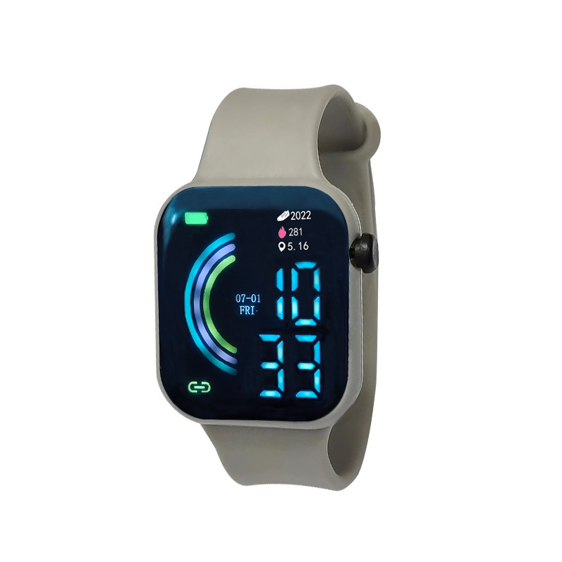 Square Large Screen Student Couple Sports Led Watch - Image 4
