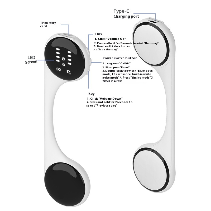 Bone Conduction Wireless Bluetooth Help Sleep Music Box Pillow Bluetooth Audio - Image 5