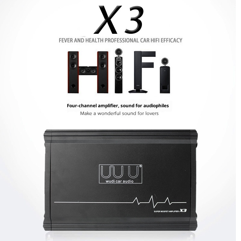 Car Audio Four-way Aluminum Alloy Amplifier - Image 2