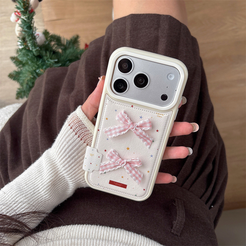 Korean-style Colorful Star Ribbon Bow Phone Case For Women - Image 3