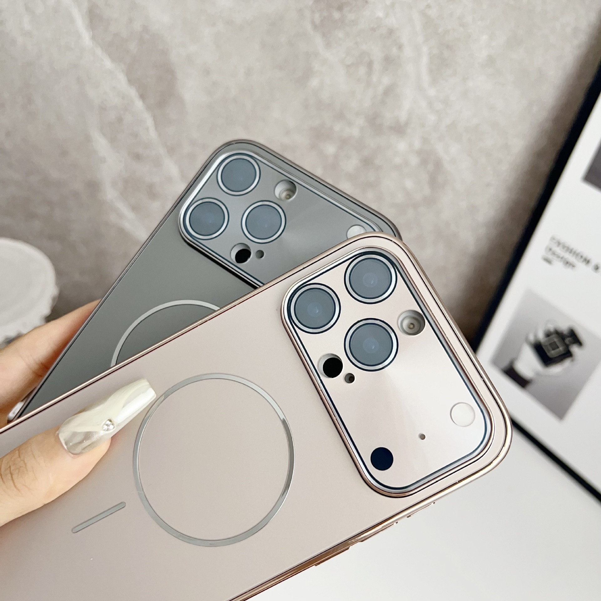 Electroplated Fine Magnetic Laser Large-View Window Drop-Resistant Protective Case - Image 3