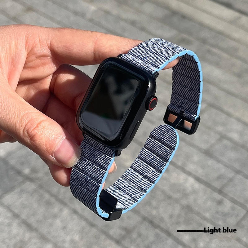 Slim Denim Magnetic Buckle Watch Strap - Image 3