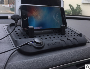 Car navigation bracket Car phone holder Magnetic USB charger Multifunctional silicone mat - Image 2
