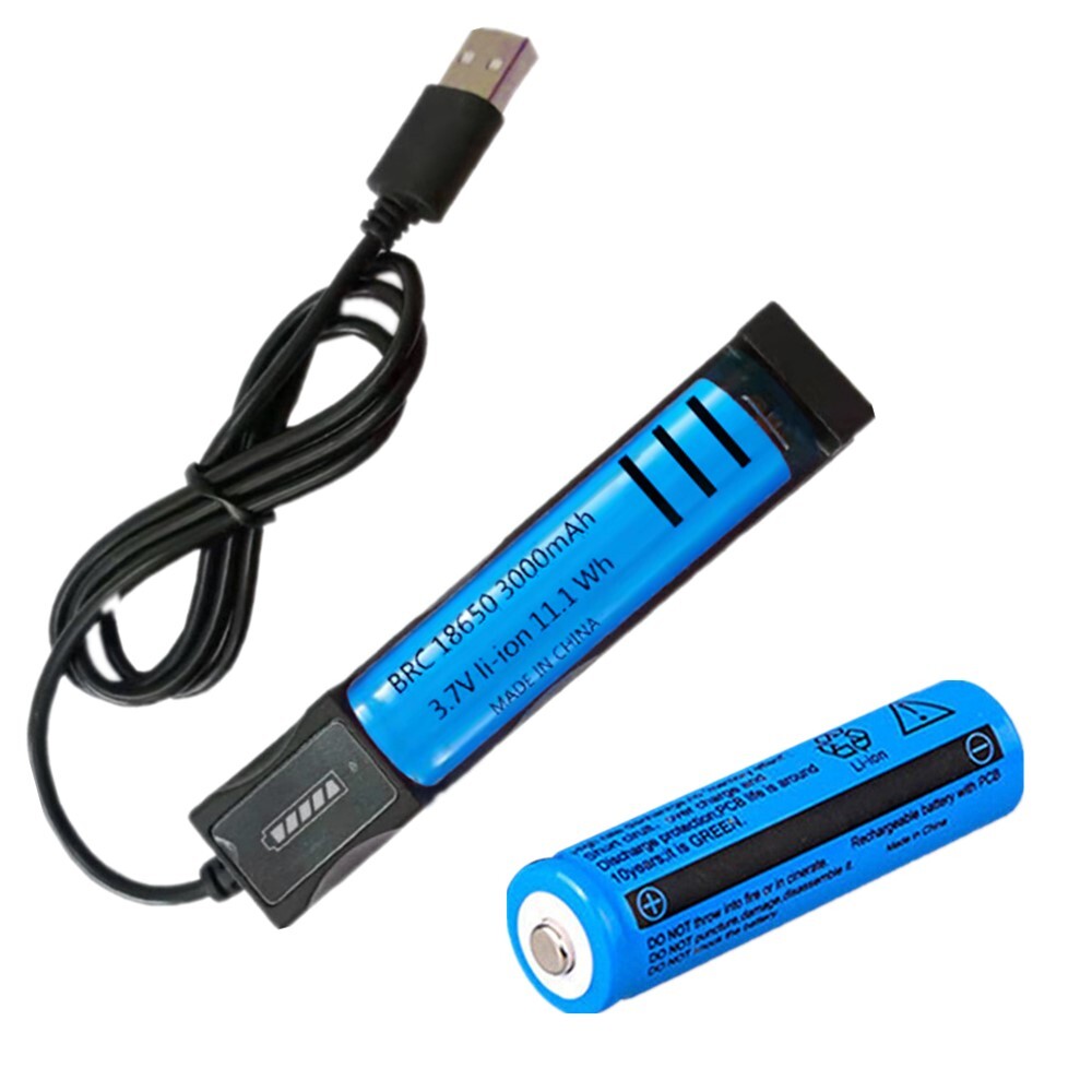 Li-ion Battery&Charger 3000mAh 3.7V Rechargeable Batteries USB Charger For T