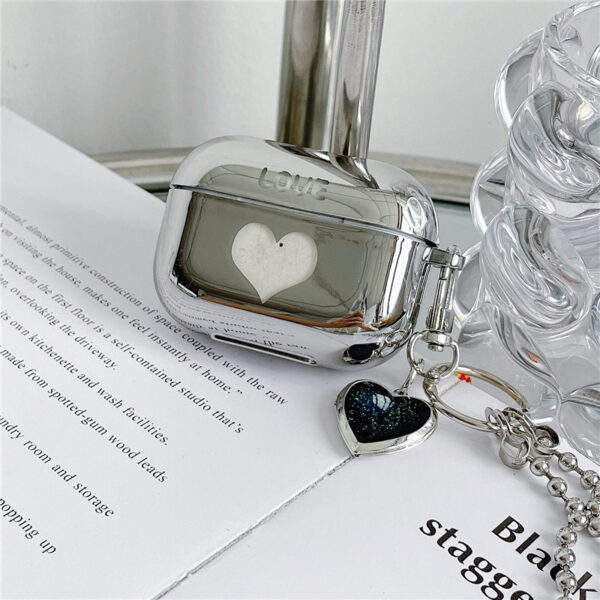 Compatible with Apple, Electroplated Silver Wireless Bluetooth Headset Case