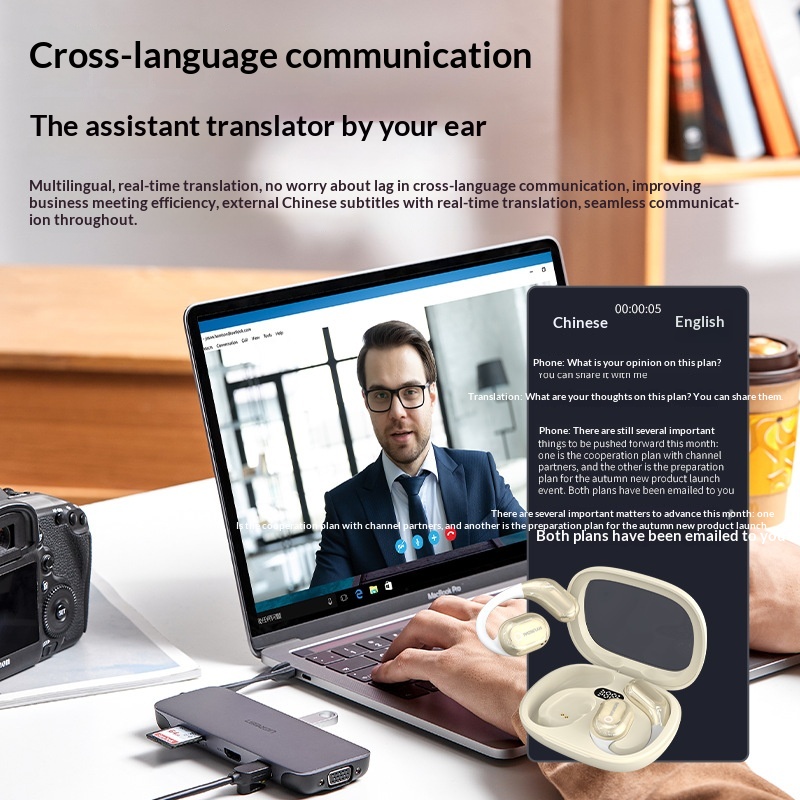 Y16 Smart Voice Translation Earbuds A Binaural Chinese-English Translator - Image 4