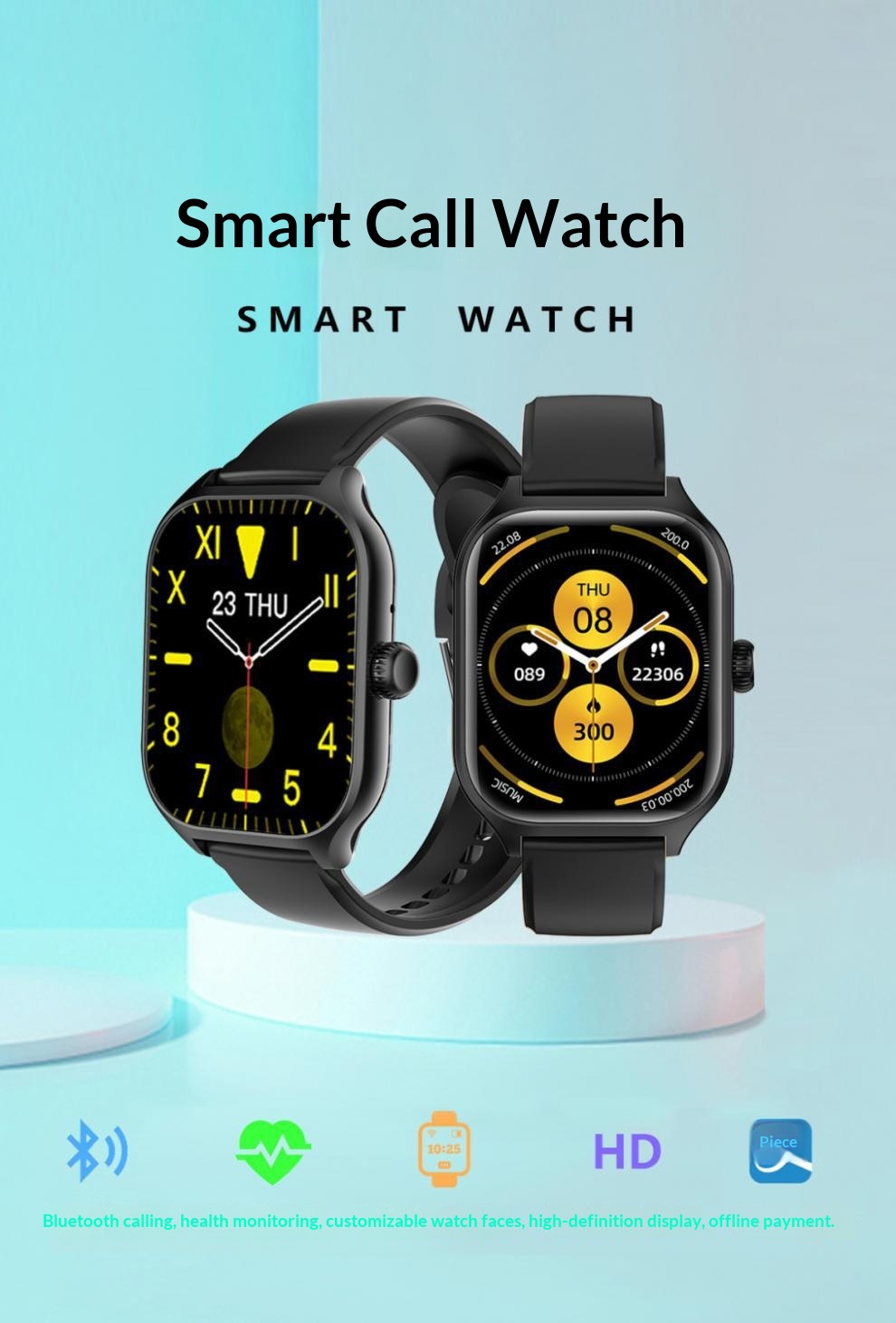 High-end Business Electronic Watch Multi-function Smart Watch Waterproof Bluetooth Call Offline Payment Sports Bracelet - Image 2