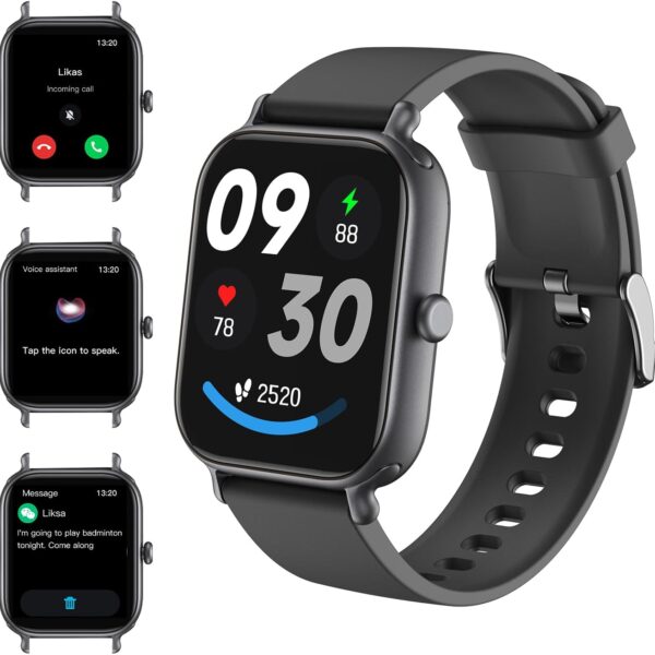 2.0 Inch HD - Fashion Smartwatch Bluetooth Talking, IP68 Showerproof Mental Health Tracker, Anxiety Relief Fitness Tracker