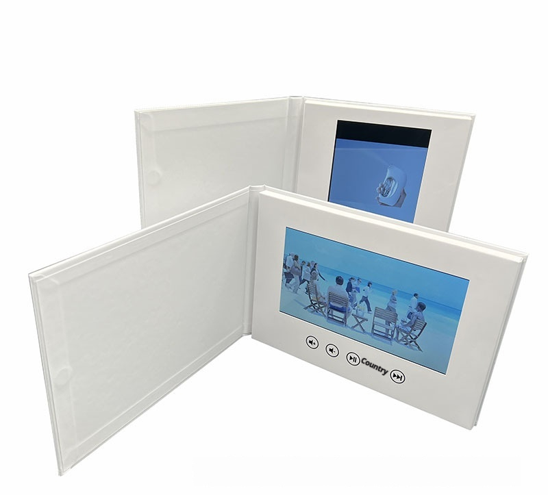 Brochure Paper Blank 7-inch Greeting Card White Hardcover Video Book - Image 4