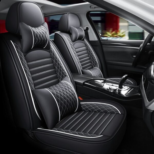 Four-Season Universal Leather Seat Covers Full-Enclosure Five-Seater Car Mats