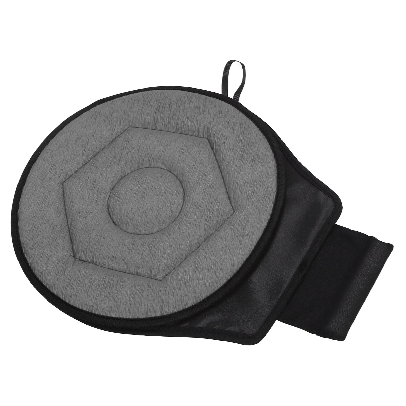Round Car Cushion 360 Degrees Rotating Geometric Rhombic Shape Portable Rotating Seats Cushion For Elderly Grey - Image 3