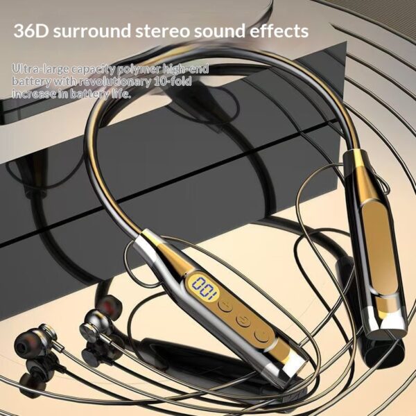 Wireless Bluetooth Neckband Earbuds With Ultra-long Battery Life