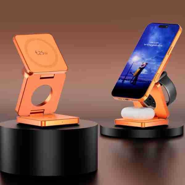 3-in-1 Foldable Magnetic Wireless Charging Desktop Stand - FastPickStore