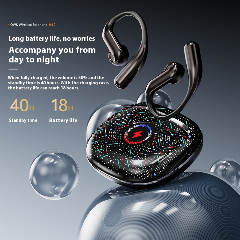 H8 Starry Sky Screen Ear-mounted Sports Non In-ear Ows Wireless Bluetooth Headset - Image 4