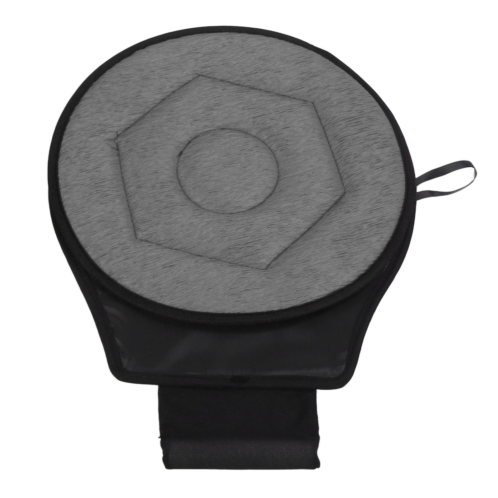 Round Car Cushion 360 Degrees Rotating Geometric Rhombic Shape Portable Rotating Seats Cushion For Elderly Grey - Image 2