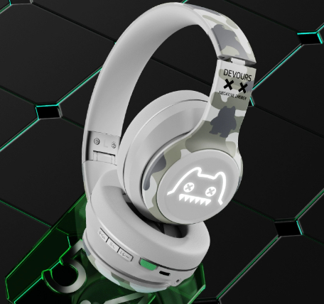 Devil Owl Over-Ear Bluetooth Headphones Noise Cancelling Wireless - Image 5