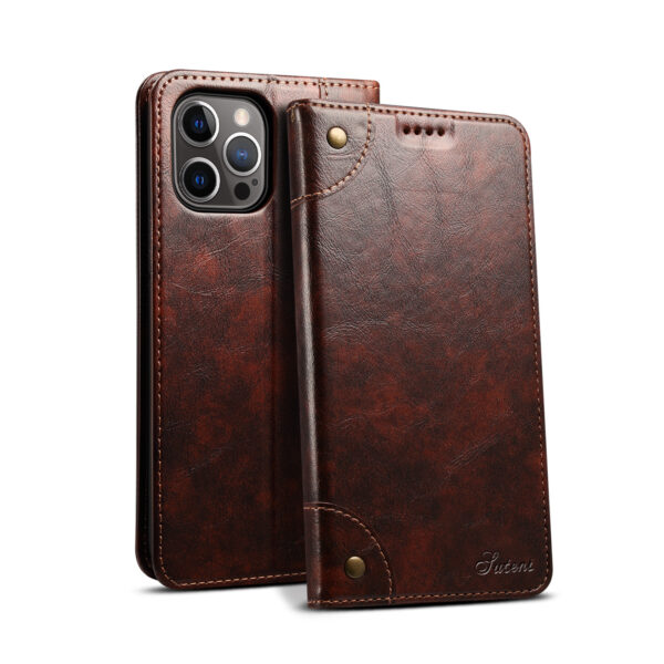 Phone Case Flip Magnetic Card Holster Protective Leather Case