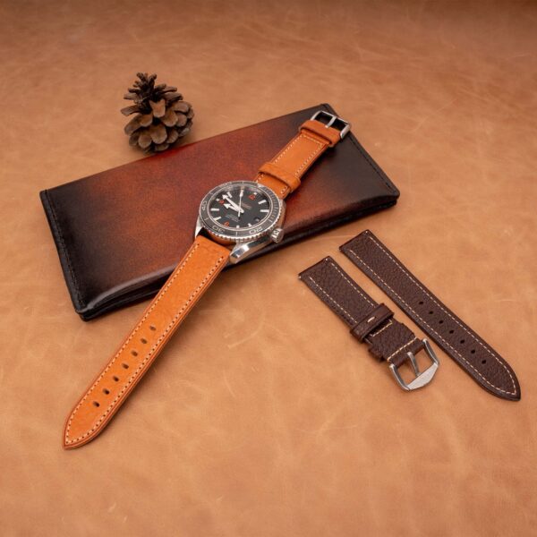 Retro Pure Cowhide Strap Leather Pin Buckle