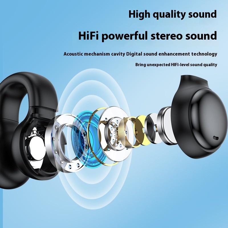 Wireless Ear-clip Bone Conduction Noise Reduction Non In-ear - Image 4