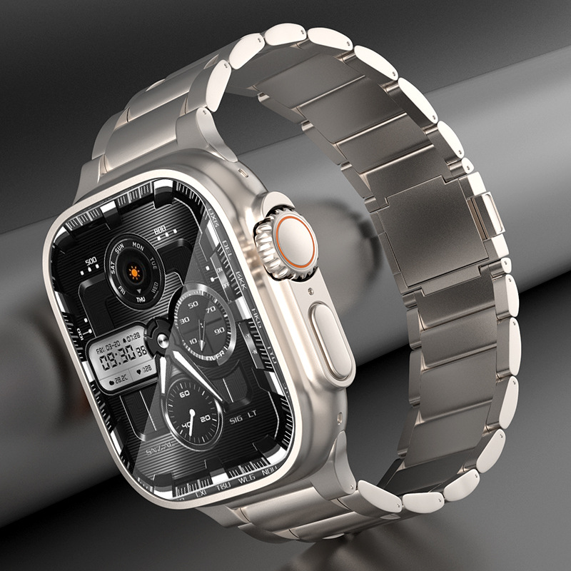 Women's Electronic Magnetic Snap Titanium Alloy Watch Strap