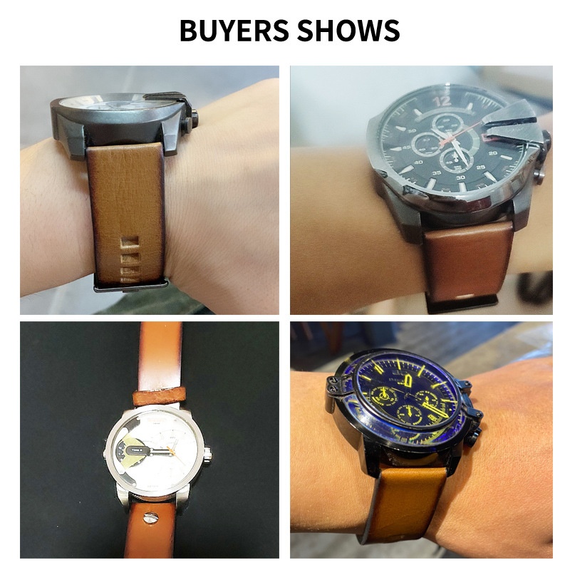 Retro Leather Watch Band Men - Image 2