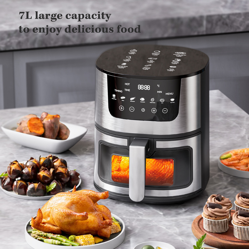 Stainless Steel Smart Visual Air Fryer Household Oven - Image 3
