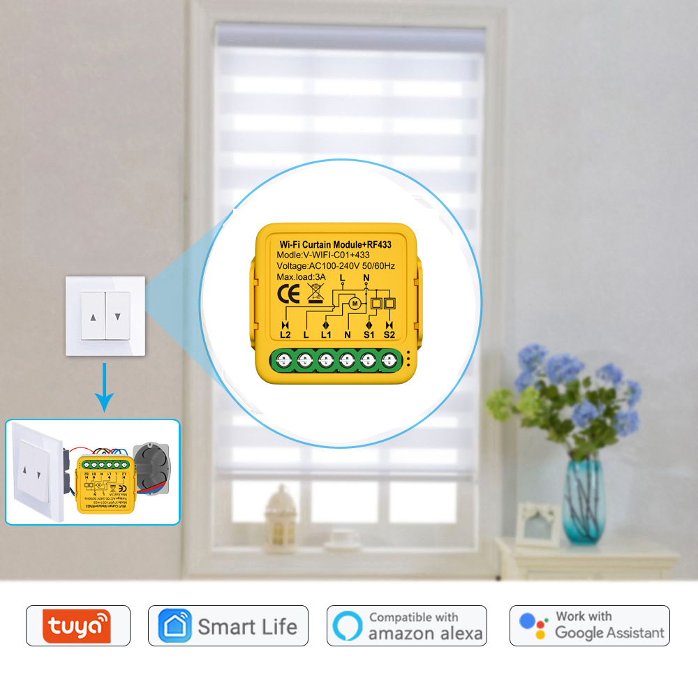 WIFI 433 Shutter Window Curtain Breaker