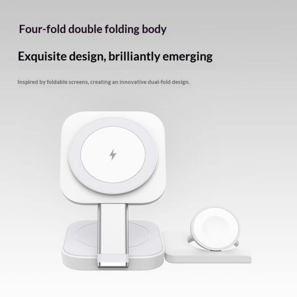 3-in-1 Wireless Charger With Magnetic Fast Charging, Portable - FastPickStore
