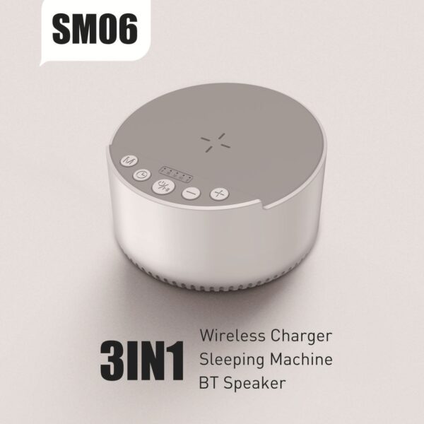 Smart White Noise 15W Wireless Charger Bluetooth Speaker