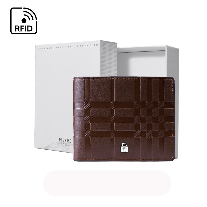 Men's Wallet Multiple Card Slots Short Chic Thin Striped - Image 2