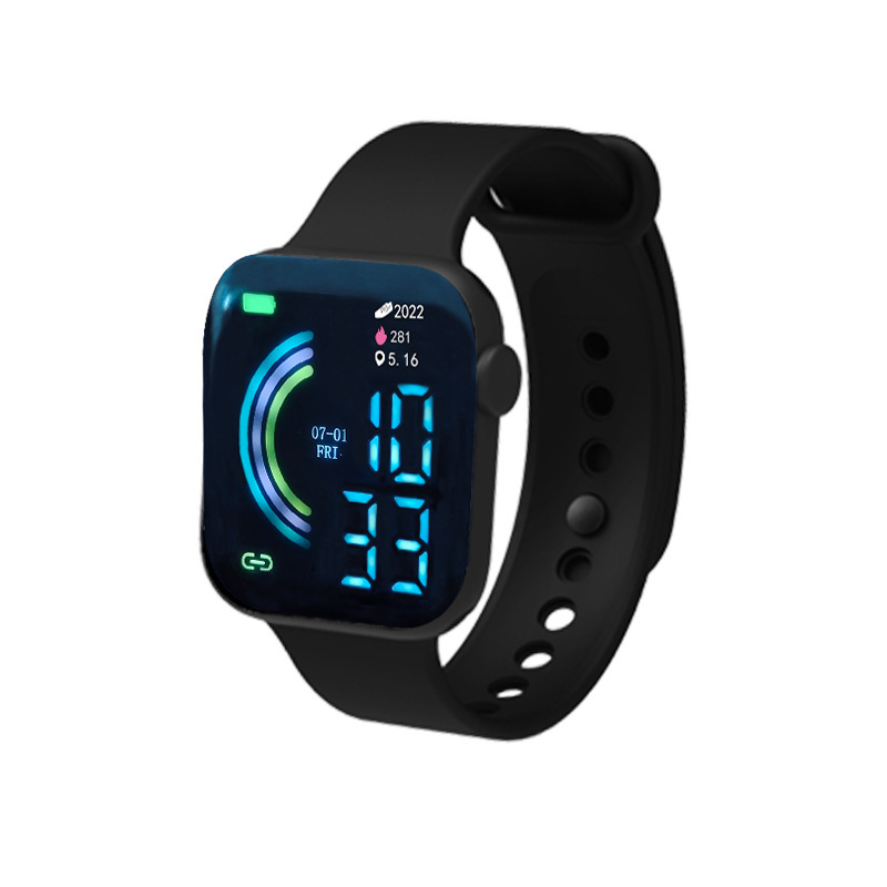 Square Large Screen Student Couple Sports Led Watch - Image 5