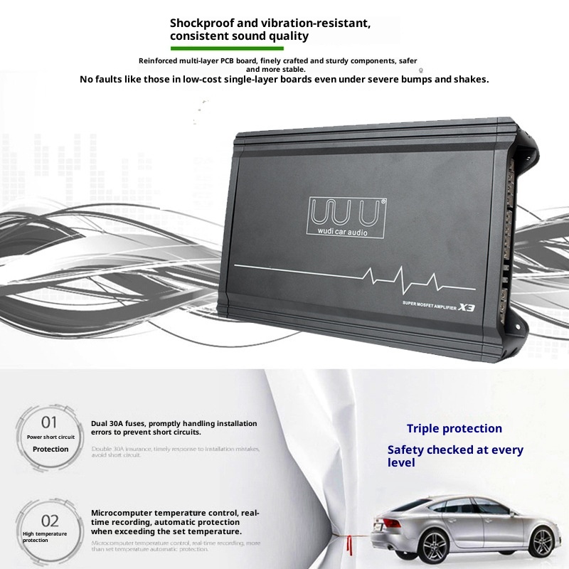 Car Audio Four-way Aluminum Alloy Amplifier - Image 3