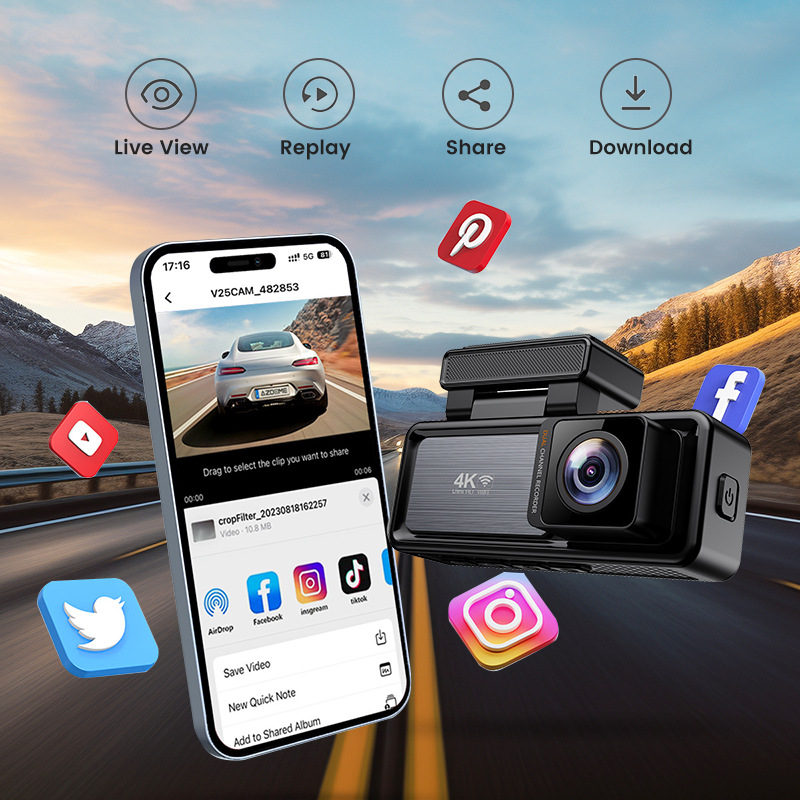 Front And Rear Dual Recording Dashcam - Image 3