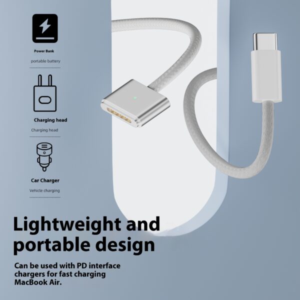 140W Magnetic TYPE-C To Magsafe3 Charging Cable
