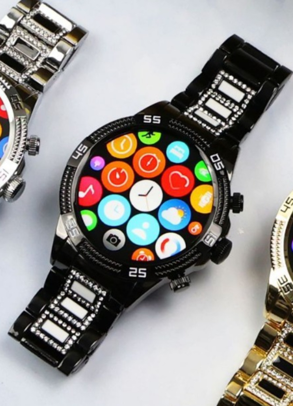 Bluetooth Calling Niche Full Diamond Small Gold Watch - Image 4