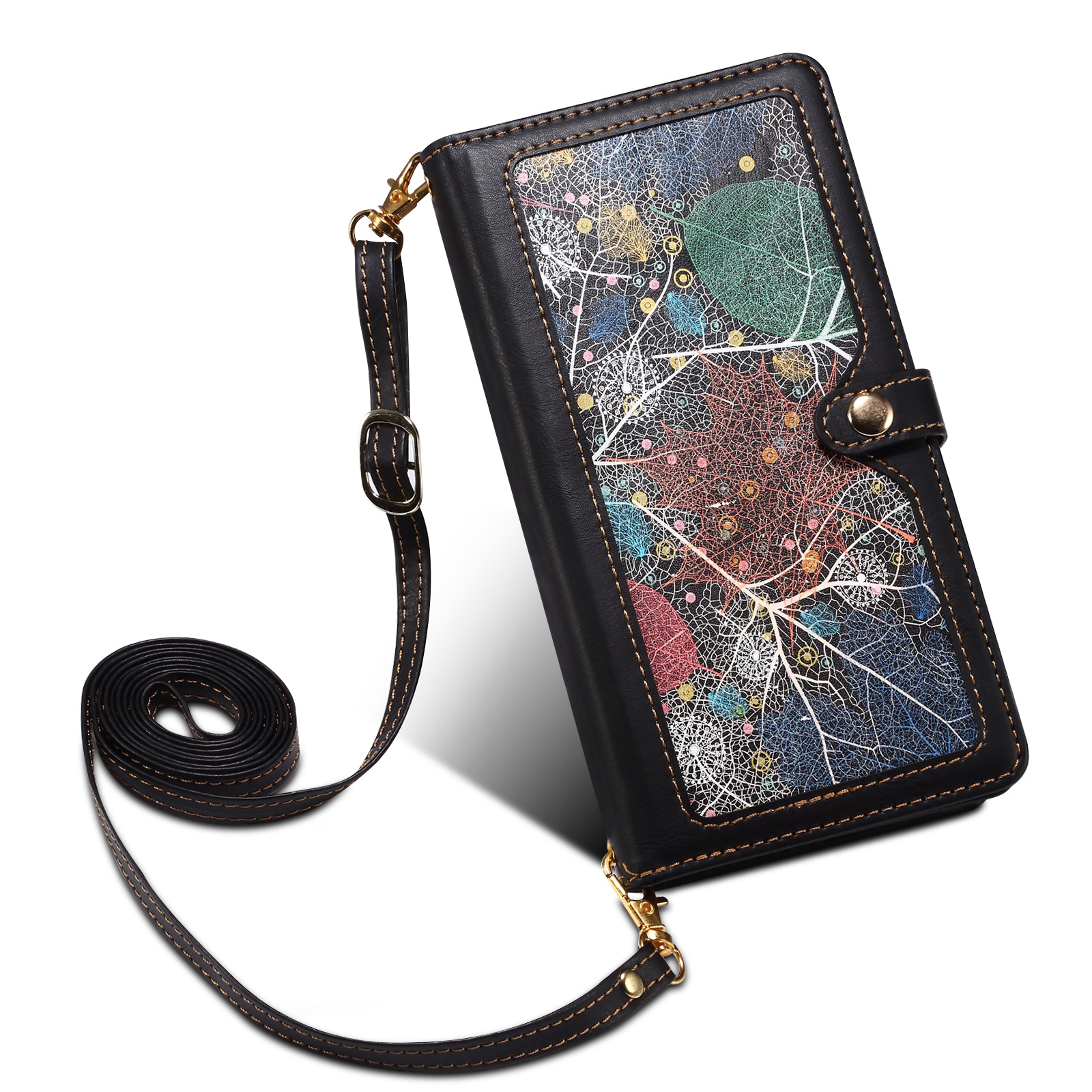 Women's Multi-card Zipper Painted Leather Case - Image 3