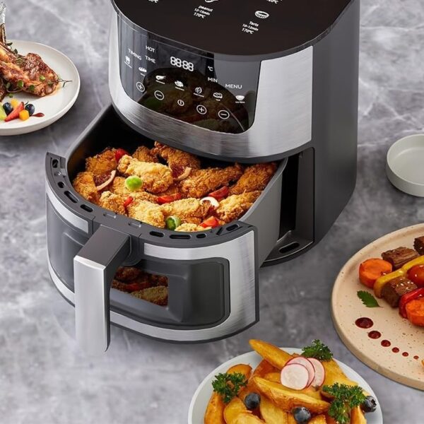 Digital Air Fryer 7L Visible Oil Free Kitchen Cooker Frying Low Fat Mini Oven