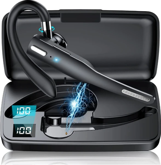 Trucker Wireless Headset Bluetooth 5.1 Earpiece Dual Mic Earbud Noise Cancelling - Image 3