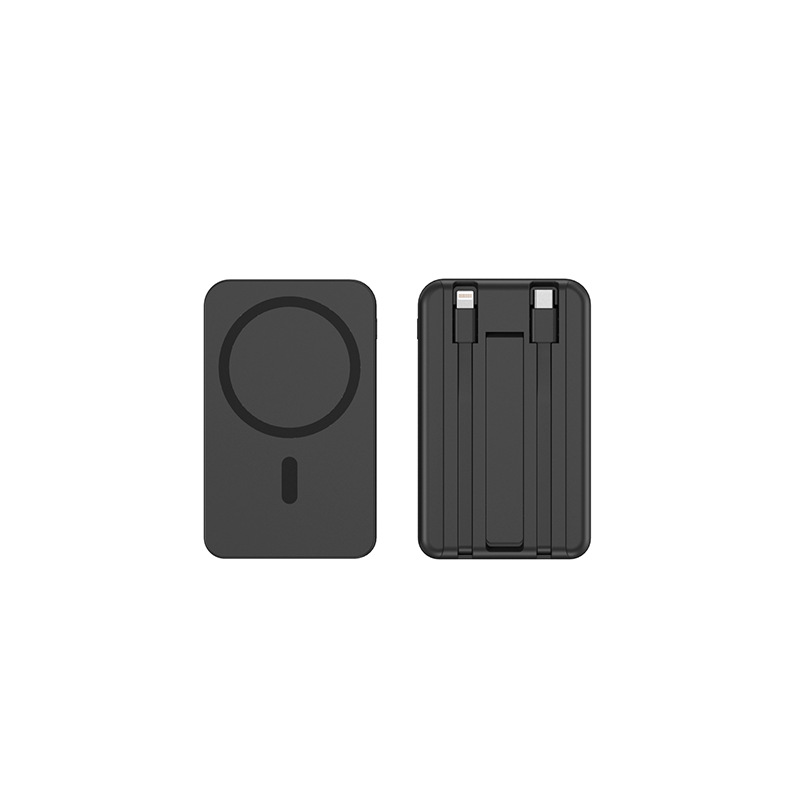 Power Bank Two-way Super Fast Charge Magnetic Portable Wireless Power Bank With Line - Image 2