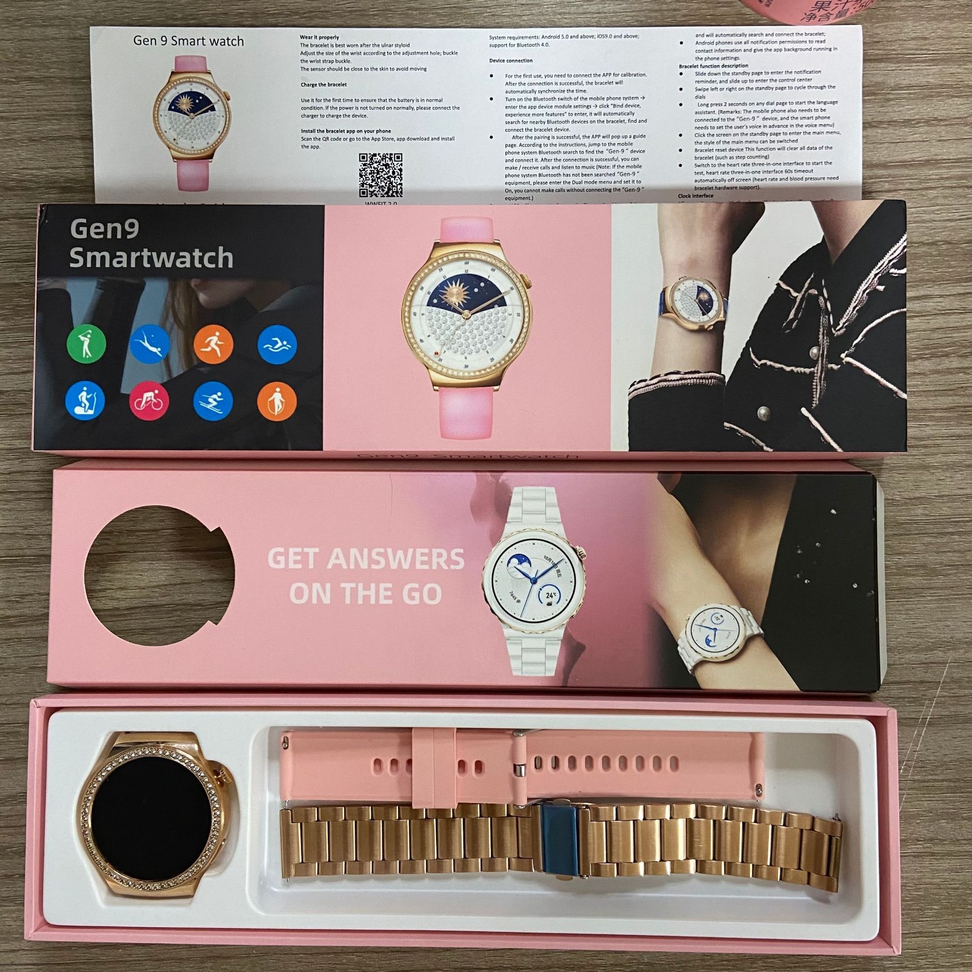 Wireless Smart Sports Watch Bluetooth Calling Large Screen Diamond - Image 2