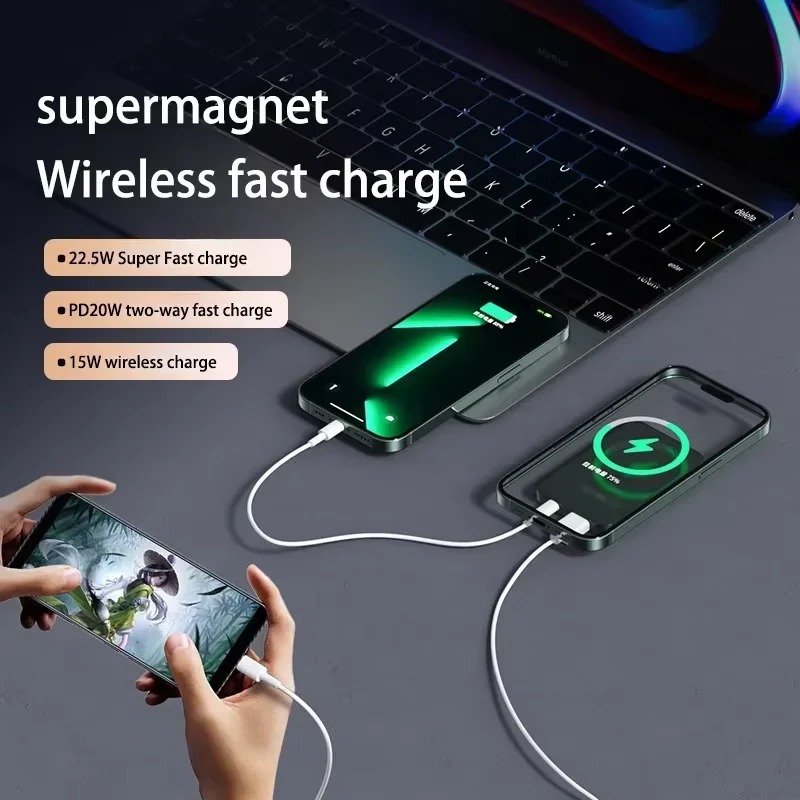Magnetic Wireless Power Bank, Super Fast Charging, Portable External Battery Power Bank For IPhone, Samsung, - Image 3