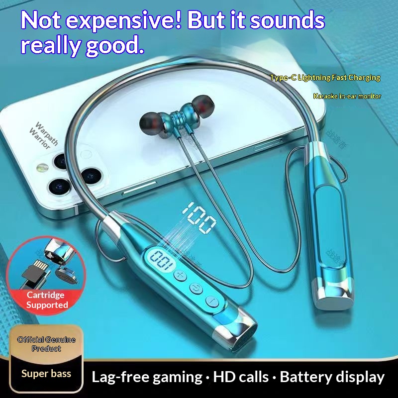 Wireless Bluetooth Neckband Earbuds With Ultra-long Battery Life - Image 3