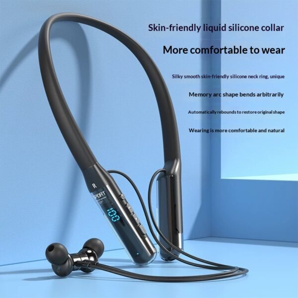 High-capacity Long-lasting Neckband Bluetooth Earphones For Sports