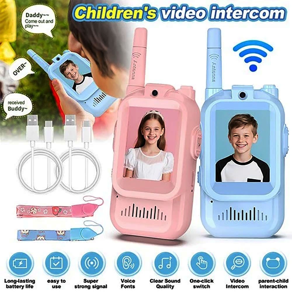 2 X Video Walkie Talkies For Kids Rechargeable Video Intercom Walkies TalkiesUK